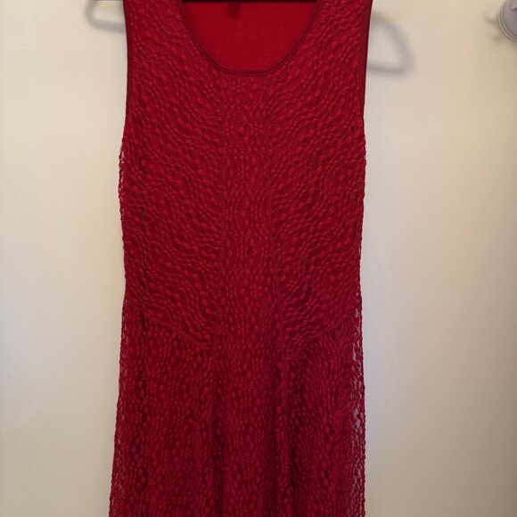 Red Lace Deca Dress - Picture 2 of 3